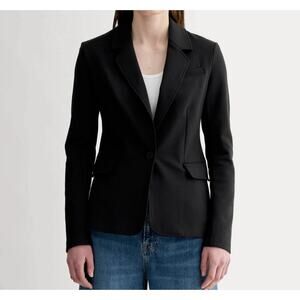 Everlane The Dream Blazer Business Career Suit Jacket SZ L Organic Cotton Preppy